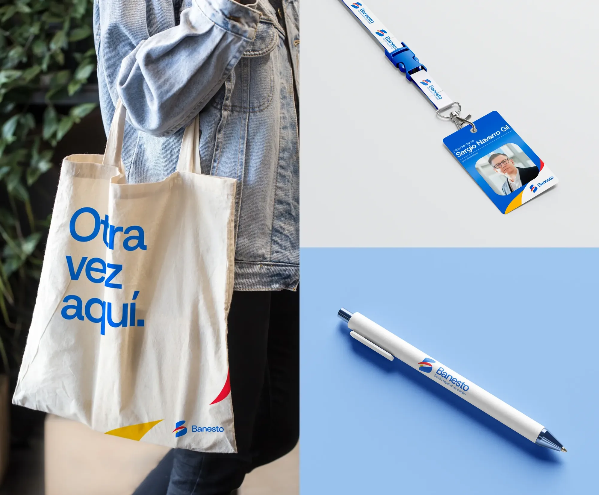 Tote bag, lanyard y bolígrafo