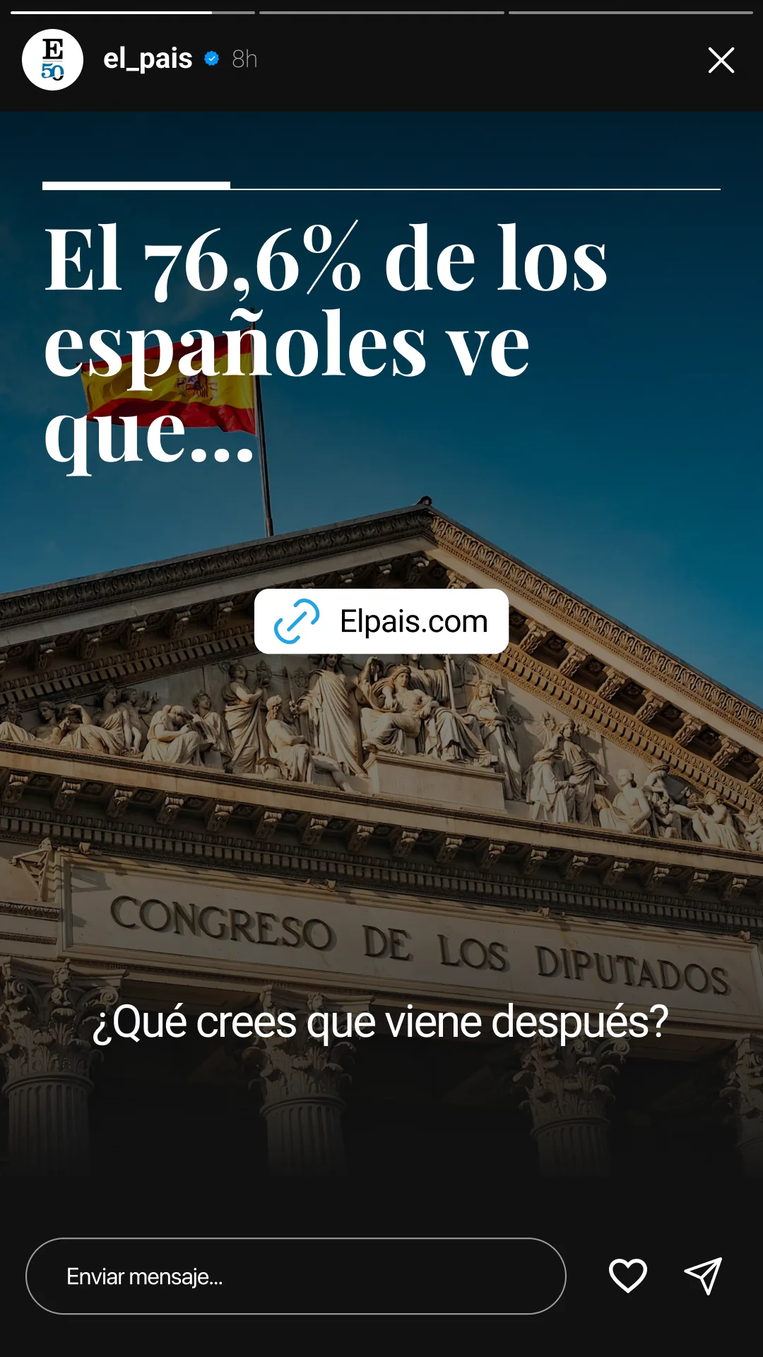 Story 1 · Democracia · la frase a medias