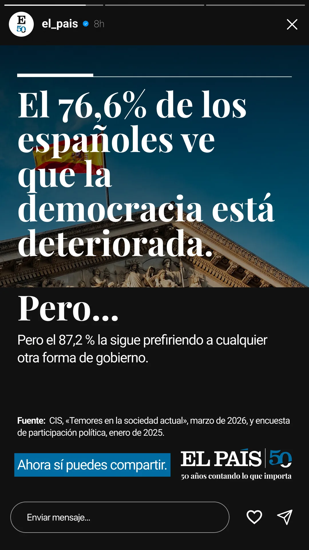 Story 3 · Democracia · la noticia