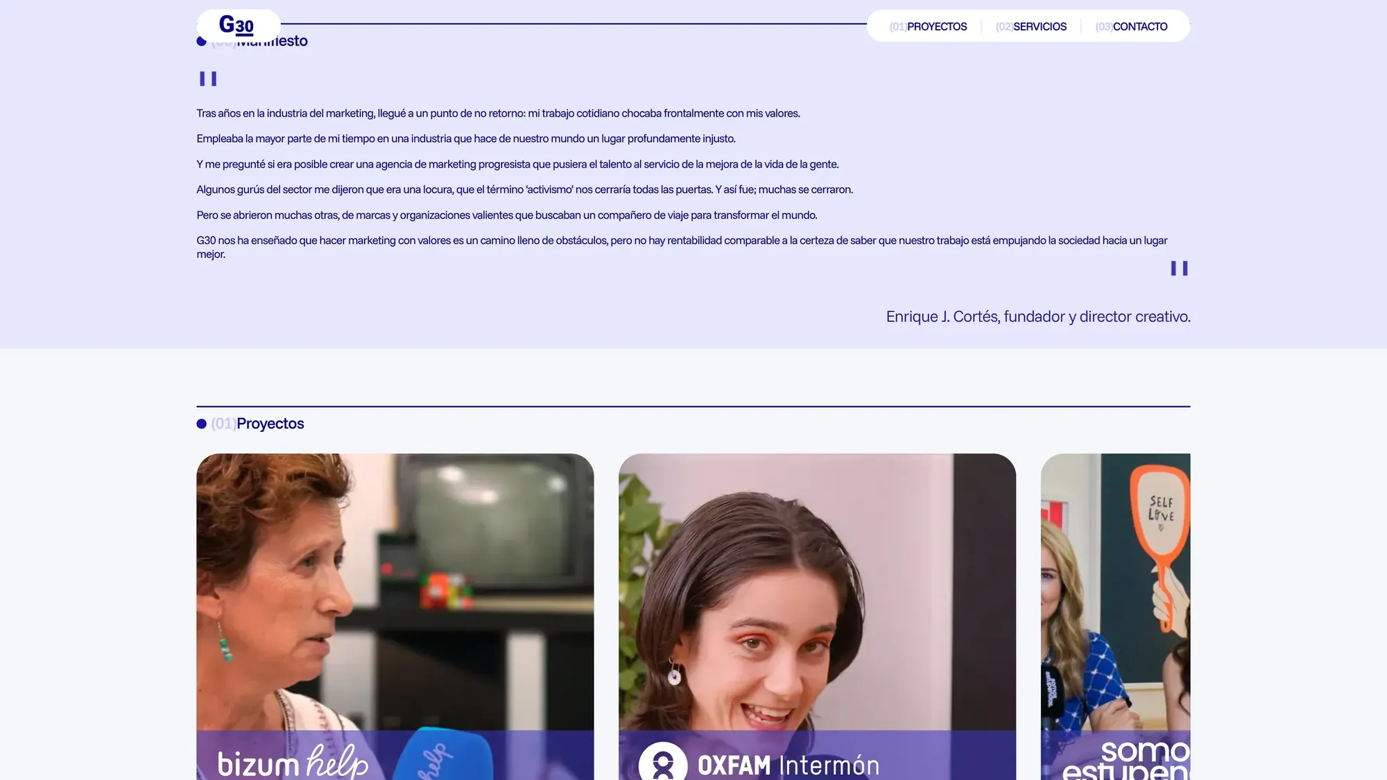 Home: manifiesto y proyectos