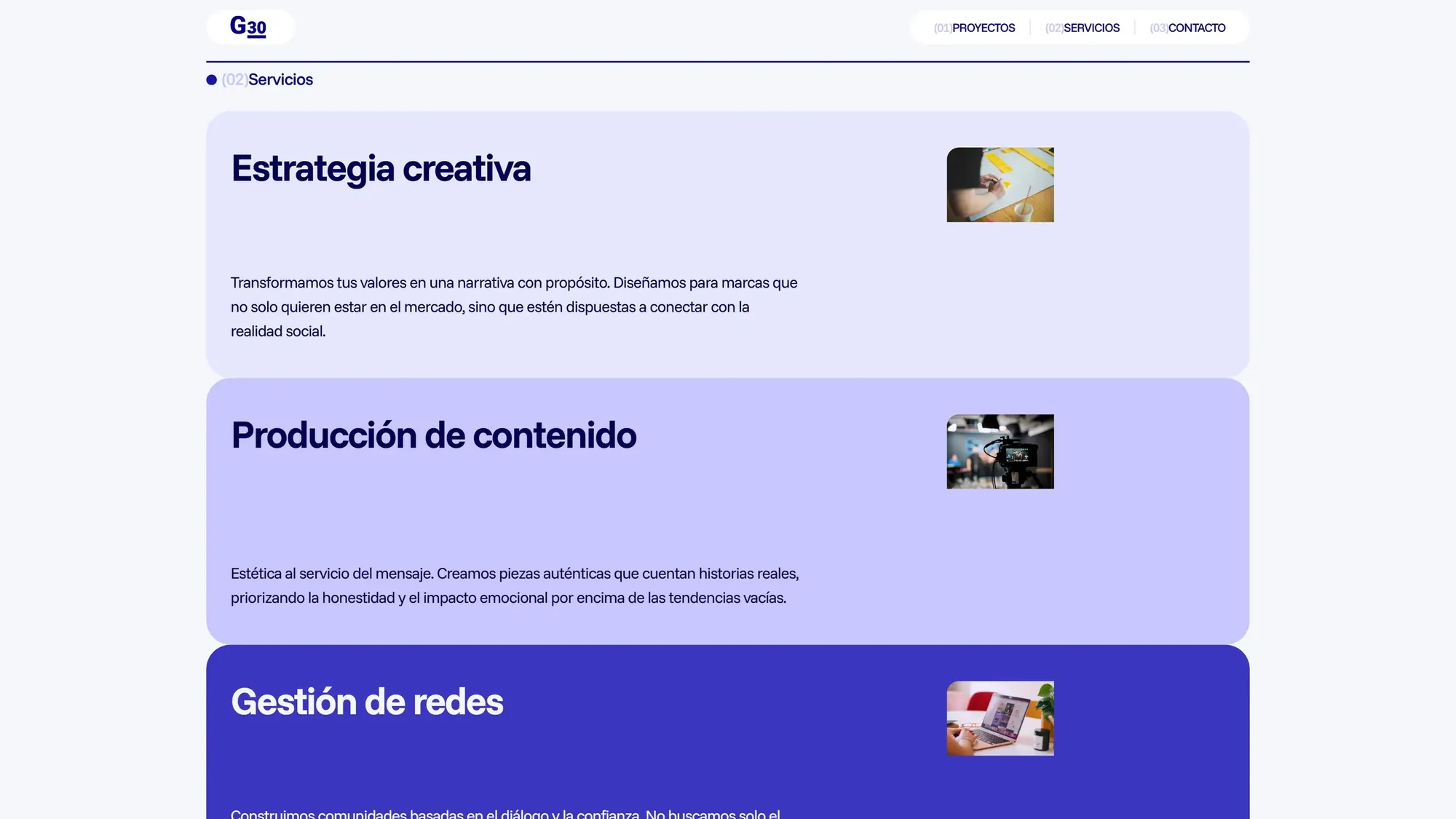 Home: servicios